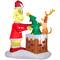 6.5ft. Animated Airblown® Inflatable Christmas Grinch Pulling Tree from Chimney